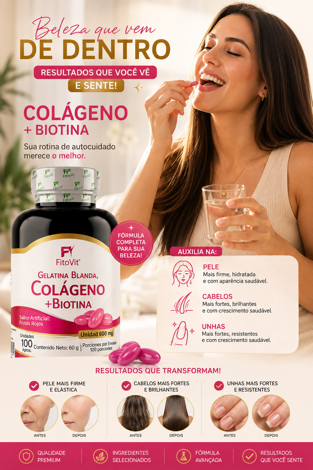 COLAGENO + BIOTINA X100UND SOFTGELS